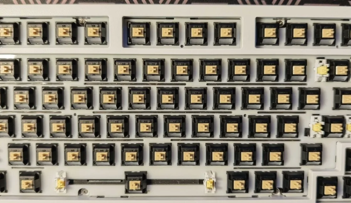 Mechanical keyboard prepared for a custom assembly and tuning service